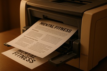 Home printer with a freshly printed StillIce sheet coming out