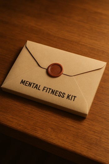 Envelope with a small printed kit of ice session cards spilling out